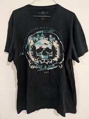 Marc Ecko Cut & Sew Men’s L Black Skull Graphic Crew Neck Short Sleeve T-Shirt
