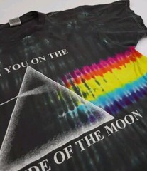 Vintage Y2k See You On Dark Side Of Moon Pink Floyd Tie Dye Shirt Vtg Multicolor