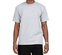 Pro Club Men’s Heavyweight Plain Cotton Short Sleeve Crew Neck T-Shirt Big Tall