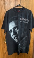 Hoss Tee Vintage Barack Obama 44th President Rhinestone Graphic T-Shirt