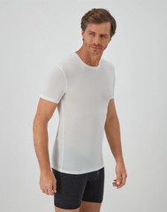 Hanes Perfect Flex Men’s Tee, White Crewneck Undershirt, 1-Pack