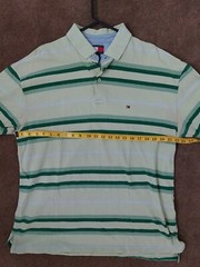 TOMMY HILFIGER XL XL XG YELLOW/GREEN/WHITE POLO SHIRT GOOD USED CONDITION