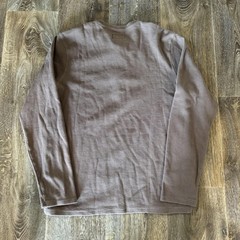 Pact Henley Shirt Mens Large Brown Waffle Thermal Organic Cotton Long Sleeve