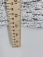 Brooklyn Cloth Shirt Mens XL White Black Speckle Crew Neck Short Sleeve Y2K