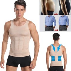 US Men Slimming Body Shaper Shirt Full Waist trainer Shapewear Corsets Gym Vest