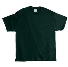 Hanes Heavyweight 50/50 Blank T Shirt NOS Dark Green Size Large Vintage