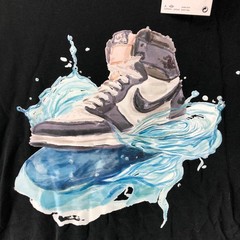 Air Jordan Flight Essentials Men’s Size M AJ1 Graphic Black T-Shirt IB3355 010