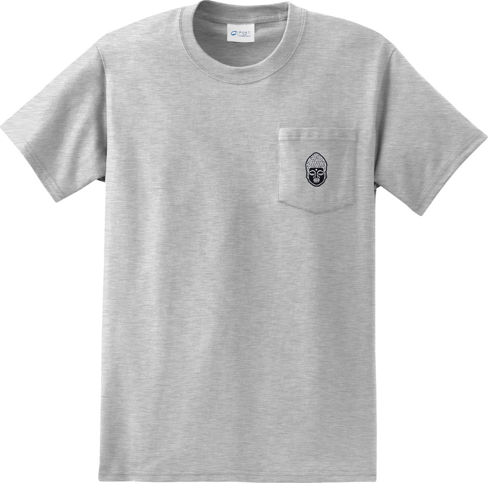 Buy Cool Shirts Yoga Buddha Head Patch Pocket Print Pocket Shirt