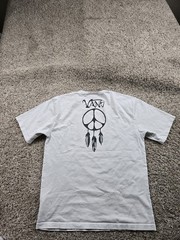 Vans Taka Hayashi Perched T Shirt Small Mens White Short Sleeve Distressed