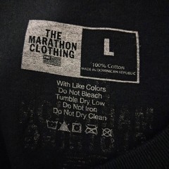 Marathon Clothing T-Shirt Men’s Black Blue L Crenshaw 100% Cotton Tee