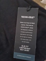 NWT Kenneth Cole Men’s Slim Fit Techni-Cole Stretch 3 Button T Shirt Black Med