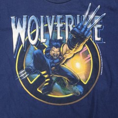 Rare Vintage MARVEL Wolverine 2003 Graphic T Shirt 2000s Comics Superhero Blue