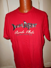 Puerta Plata Shark Sea Salt Lifestyle Men’s Large Red Short Sleeve T-Shirt.