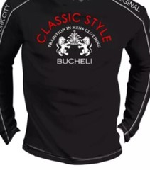 Men’s Bucheli Cotton Long Sleeve T Shirt Hoodie,Slim Fit,Stretch, S M…..A9.