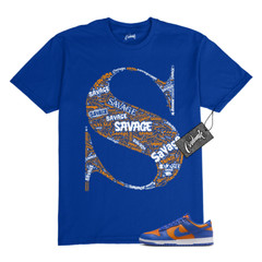 Dunk Knicks Team Royal Blue Orange Low Bright Ceramic T Shirt to Match SSAV