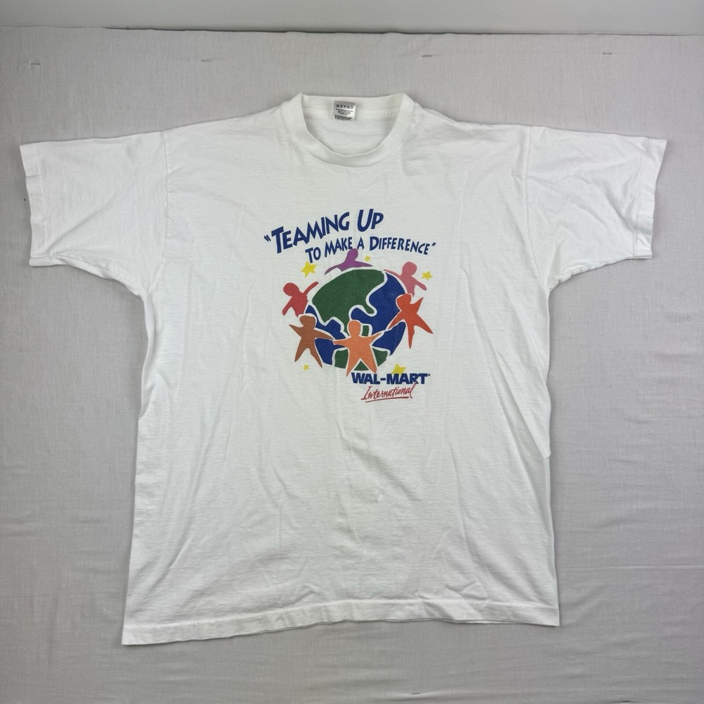 Vintage Walmart International T Shirt Adult XL White Store Making A Difference