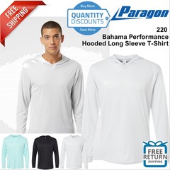 Paragon Men Bahama Performance Hooded Long Sleeve T-Shirt 220 Up To 4XL