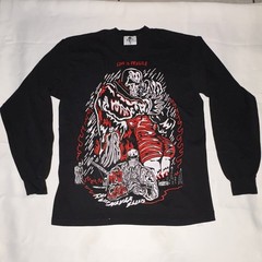 Warren Lotas Love Is Fragile Skull Graphic T-Shirt Black Long Sleeve Crew Neck