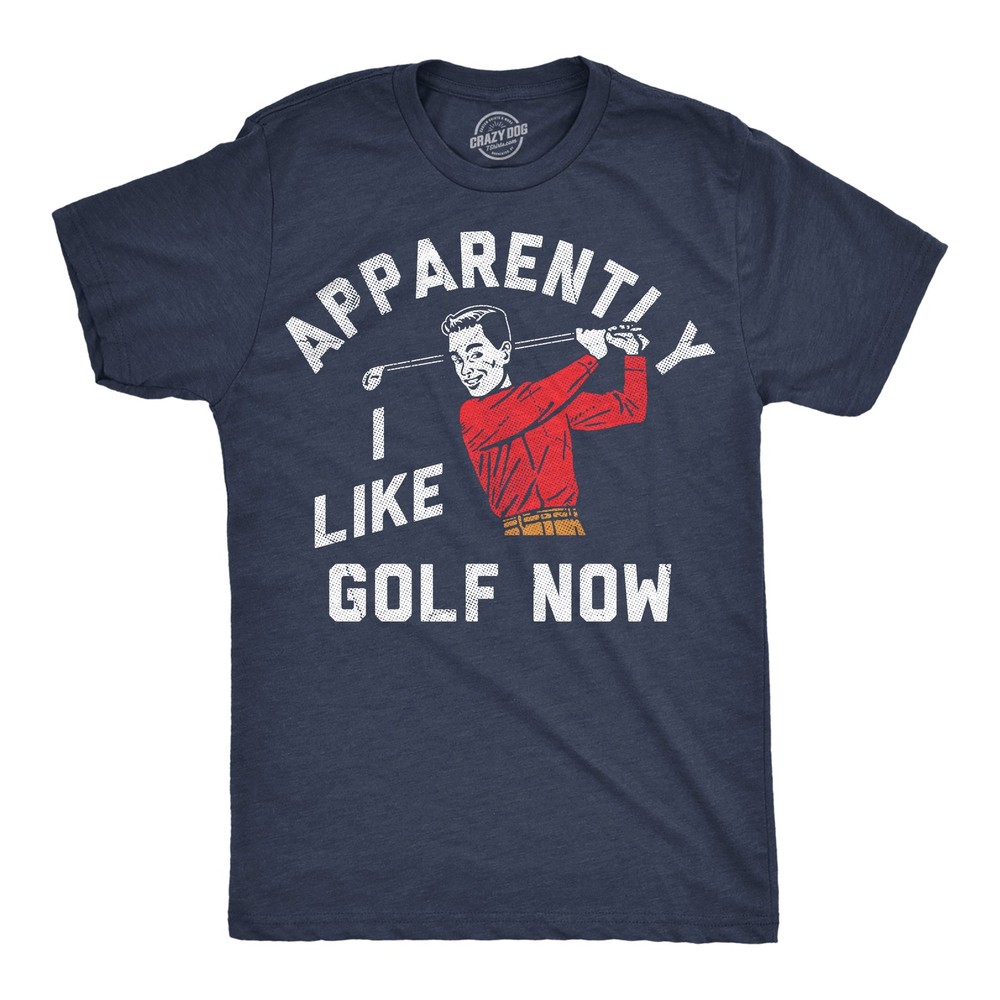 Mens Funny T Shirts Apparently I Golf Now Sarcastic Golfing Graphic Novelty Tee