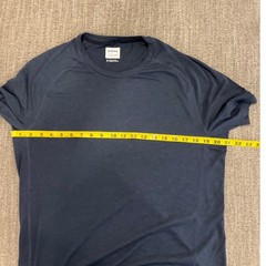 Prana Blue Rounded Hem Base Layer Lightweight T-Shirt Rashguard Outdoors Hiking