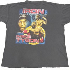 Vintage Mike Tyson Rap Tee T-shirt Size 2XL Black 90s Boxing Iron Mike Rare