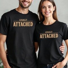 Legally Attached Tshirt Modern Wedding & Engagement Tshirt Minimalist Couple