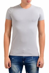 Versace Collection Men’s Gray Stretch Crewneck Short Sleeve T-Shirt US S IT M