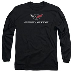 Chevrolet Corvette Modern Emblem Men’s Long Sleeve T-Shirt S-3XL Licensed Tee