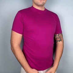 1980s Vintage Hanes Blank Fifty-Fifty Single Stitched Magenta Shirt