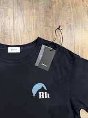 Rhude Moonlight Blue Logo Black Tee Size Large Men’s T-Shirt