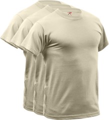 Desert Sand Quick Dry Moisture Wicking T-Shirts Tactical Performance Tees 3-PACK