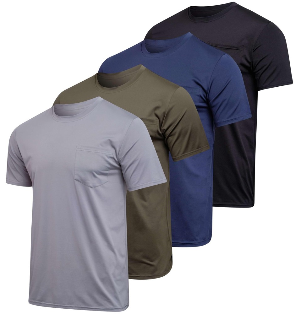 Upgrade your everyday wardrobe with the Real Essentials Men’s Dry-Fit Short Slee