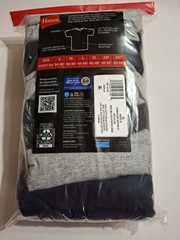 Hanes 6 Pack Mens T-Shirts Crew Neck Cool Comfort Size XL Value Pack Tagless NEW