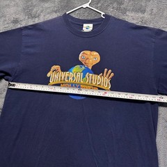 Vintage Universal Studios Hollywood ET Movie Graphic Tee Navy Blue Mens XL