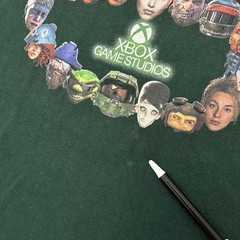 Rare Xbox Games Studios Promo T-shirt Size Large Video Games Tee Halo,Minecraft