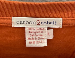 Carbon 2 Cobalt Shirt Men’s Large Dark Orange Short Sleeve Crew Neck Pocket