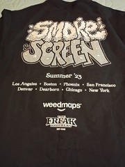 Men’s Smoke & Screen Dual Graphic Summer 23′ Tour T-Shirt Black M New