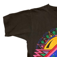 VTG 80s Cactus Southwest Native Art Deco Black T-Shirt L Single Stitch USA Made