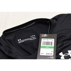 NEW Under Armour HeatGear Compression Sleeveless Shirt Black Size L
