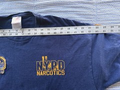 Authentic Vintage NYPD Narcotics T-Shirt XL Embroidered Patches Rare