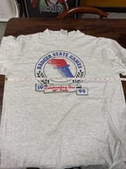 Vintage 1994 Badger State Games 10th Anniversary T-Shirt XL Gray Single Stitch