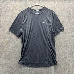 Nike Shirt Men Medium Black Athletic Dri fit Polyester Miler Fuse SS Running