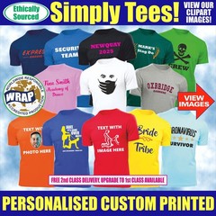 Personalized T-Shirt Custom Printed Logo Your Text Unisex Work Stag Hen Do Party