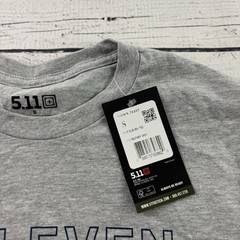 NEW 5.11 Tactical Logo Short Sleeve T Shirt Men’s Small Heather Grey