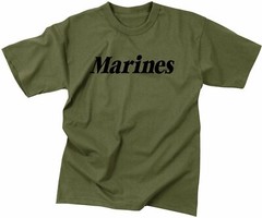 Kids Olive Drab Marines Physical Training T-Shirt
