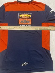 Red Bull KTM Factory Racing Team Shirt Mens Large Navy Orange Motocross FMF Tee