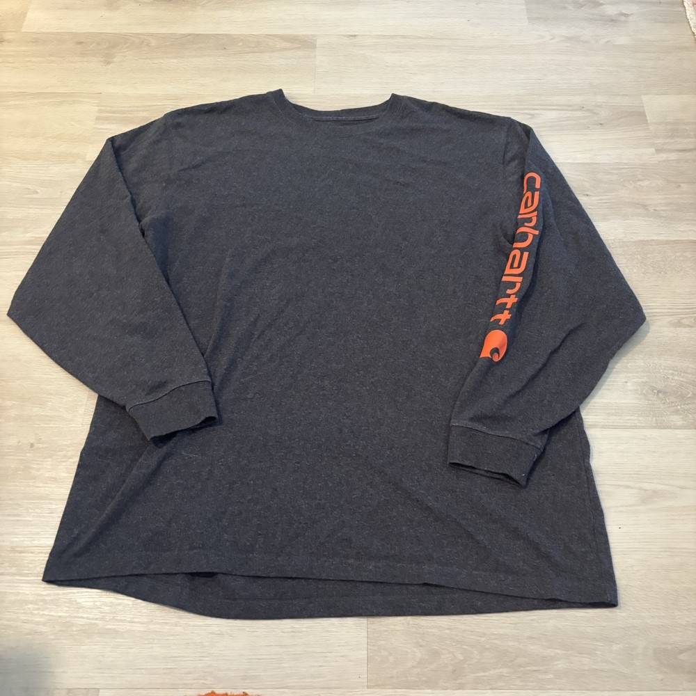 Carhartt Shirt Men’s Extra Large Gray Long Sleeve K231 Cotton Workwear