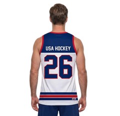 USA 2026 Hockey Jersey Replica White Tank Top