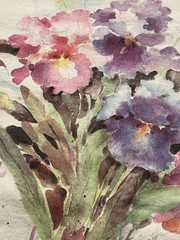Vintage Soft As Grape Floral Art Shirt Unisex XXL 90s Flowers Water Color Single