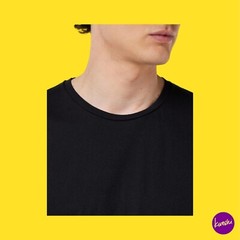 FRUIT OF THE LOOM Men’s Crew Neck T-Shirts, Set of 5, Cotton, Black, UK S | EU S